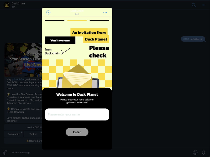 Hướng dẫn cách tham gia DuckChain Airdrop